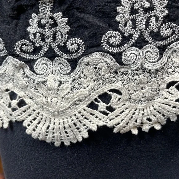 JANICE Lace Black/ White Ladies Top. One size see measurements - Picture 6 of 15